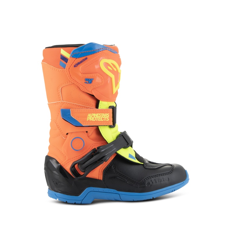 Bottes Tech 3S Pour Enfants 10 Orange Fluo mail Bleu Yel Fl