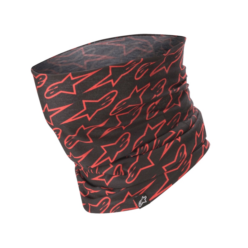 Cache-Cou One Size Noir Rouge Fluo