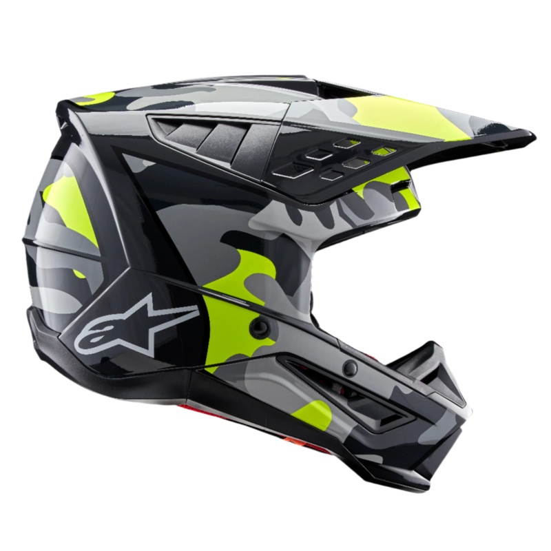 Casque SM5 Rover 2 ECE XS Gris fonc Jaune Fluo Brillant