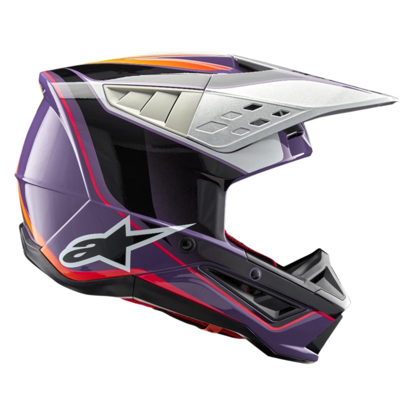 Casque SM5 Sail ECE XS Violet Noir Argent Brillant