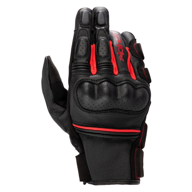 Gants En Cuir Phenom S Noir Rouge vif
