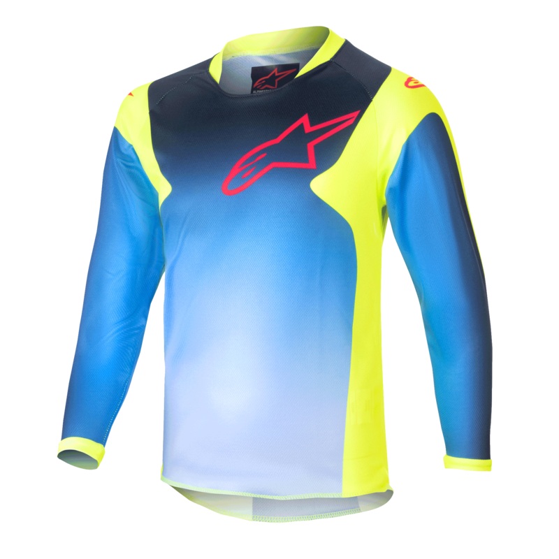 Maillot Racer – Graphic 1 Pour Enfants 2024  XXS Jaune Fluo Bleu Nuit Marine