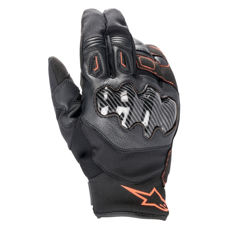 SMX-1 Drystar Gants S Noir Rouge Fluo