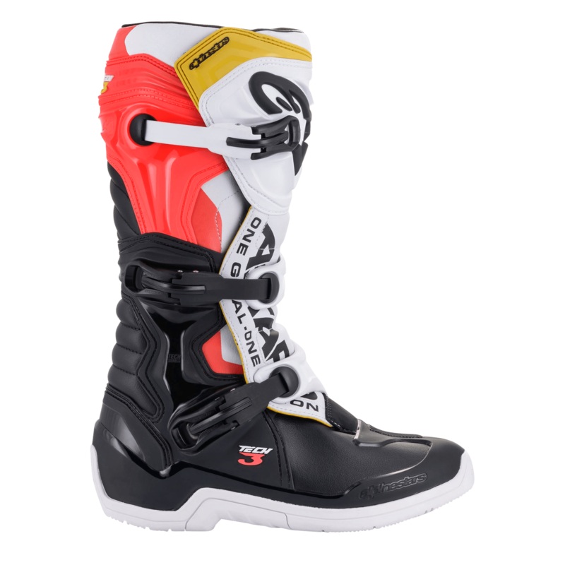 Bottes Tech 3 5 Black White Red Fluo Yellow