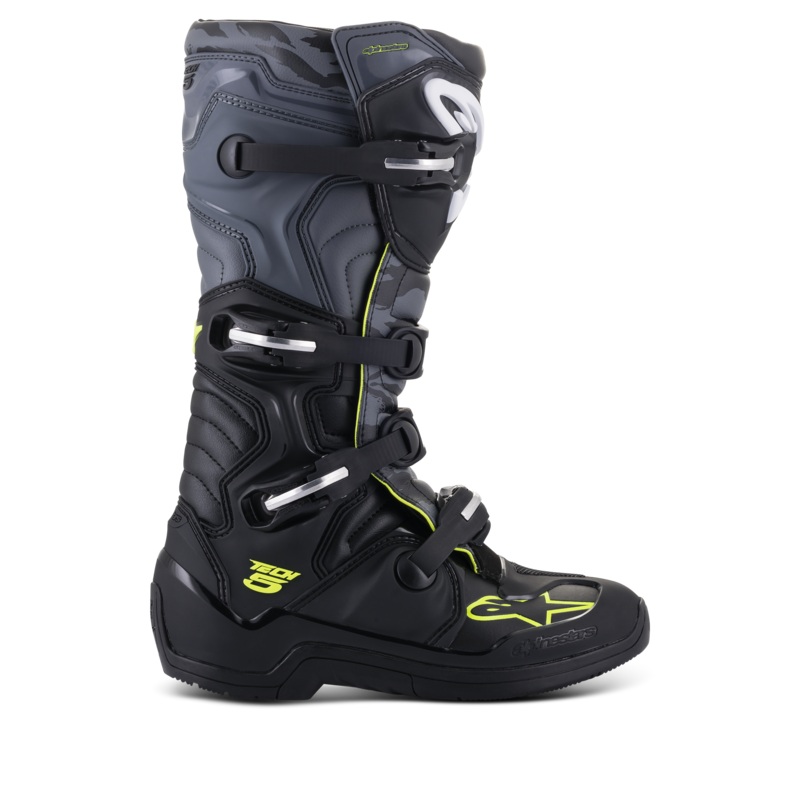 Bottes Tech 5 5 Noir Gris froid Jaune fluo