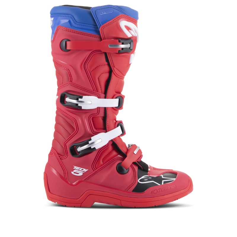Bottes Tech 5 5 Rouge vif Rouge fonc Bleu alpin