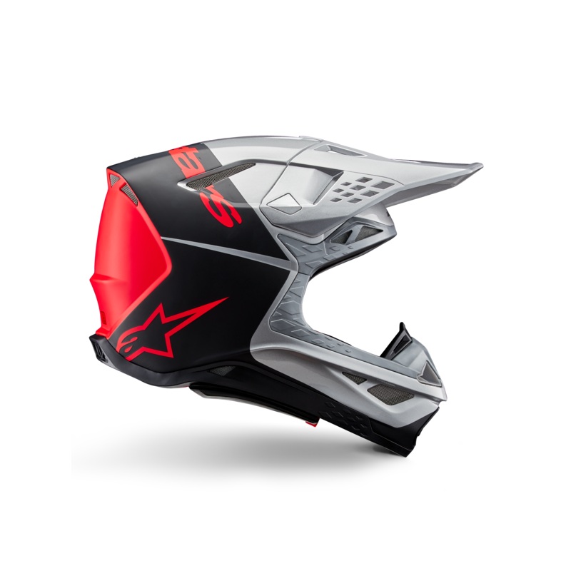 Casque Supertech M10 Flood ECE XS Argent Noir Orange Fluo M G