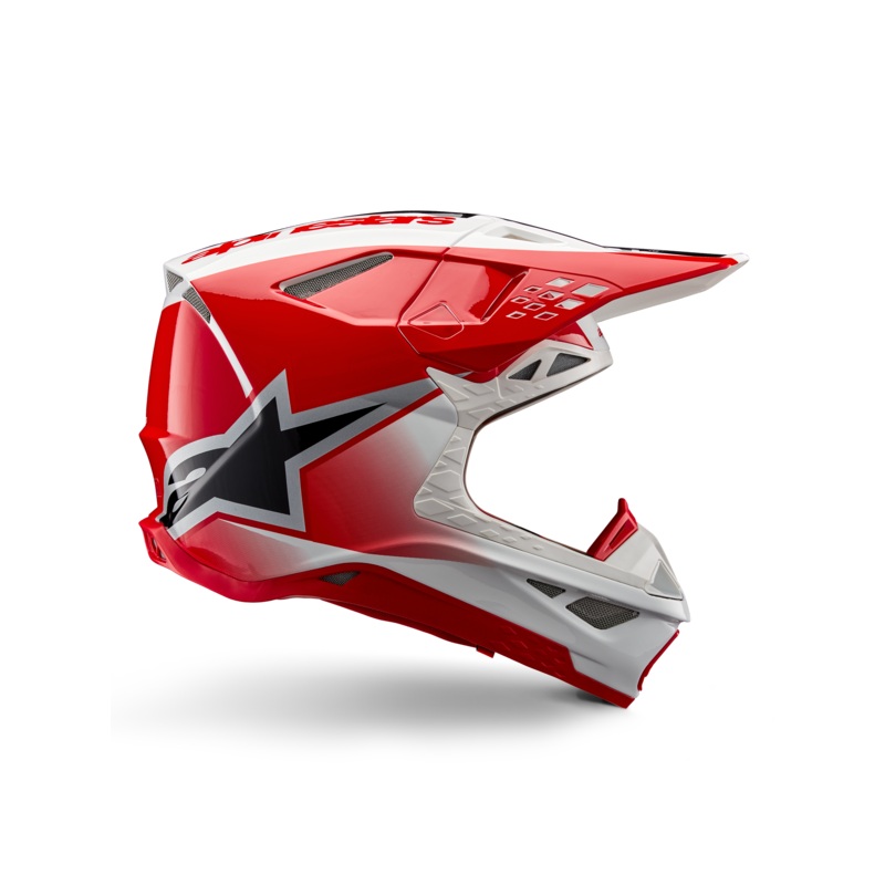 Casque Supertech M10 Unite ECE XS Rouge Blanc Brillant