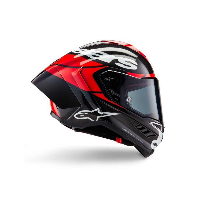Casque Supertech R10 Element XS Noir Carb Rouge vif Blanc Gl