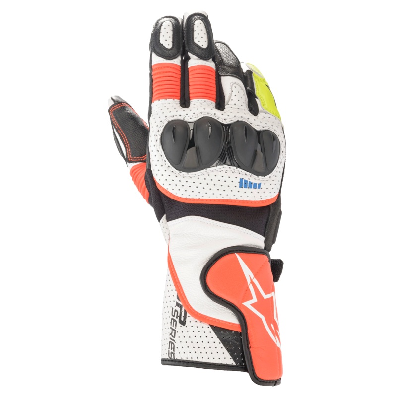 Gants SP-2 V3 S Blanc Rouge Fluo Noir