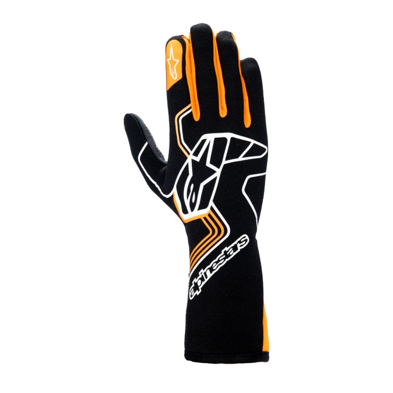Gants Tech-1 Race V4 S Noir Orange Fluo