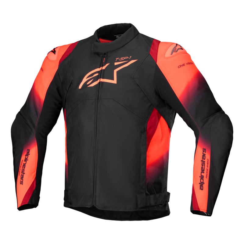 Veste Impermable T-SP 1 V2 S Noir Rouge Fluo