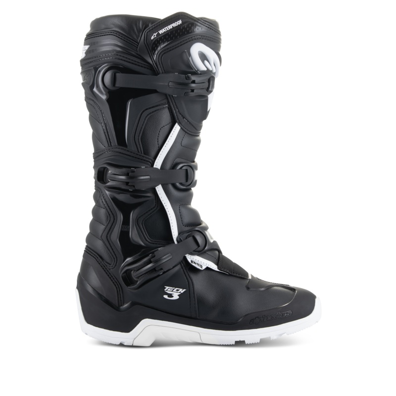 Bottes Tech 3 Enduro Impermables EU 38 (US 5) Noir Blanc