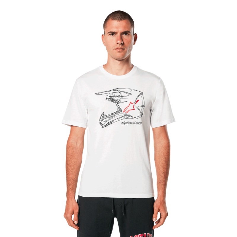 Tee-Shirt Mx Casque CSF XS Blanc