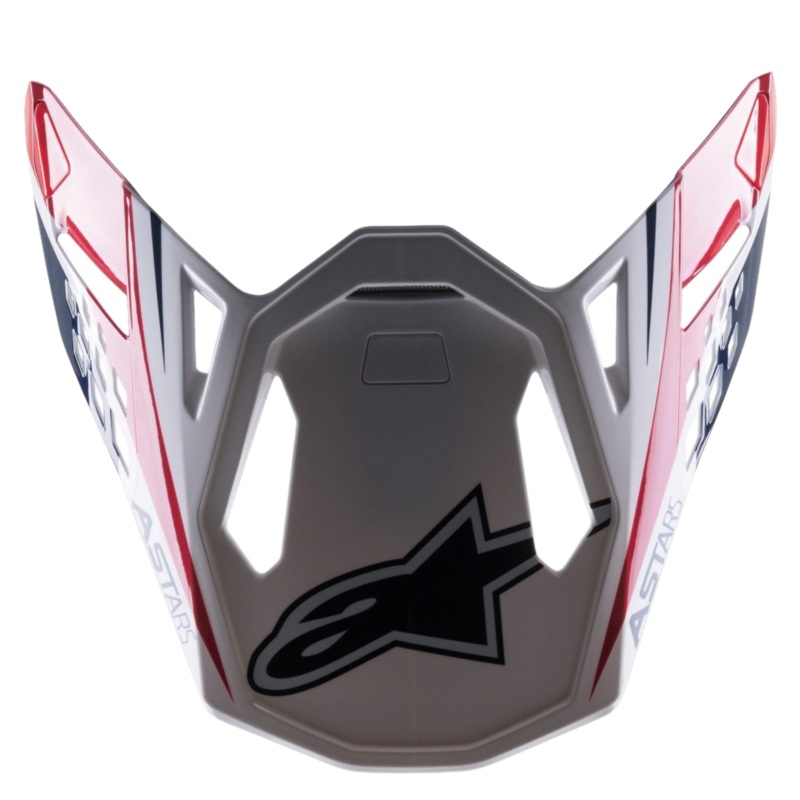 Visire S-M10 Carbon Meta2 One Size Blanc Rouge Bleu Brillant