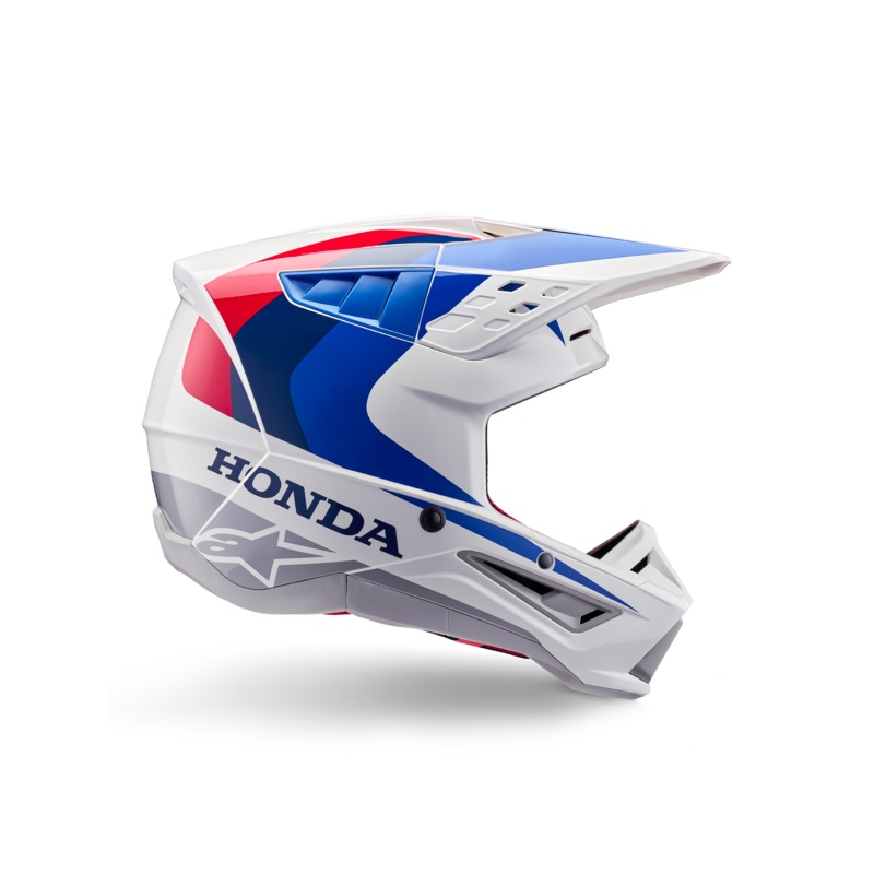 Casque Honda SM5 ECE XS Blanc Bleu Rouge Brillant