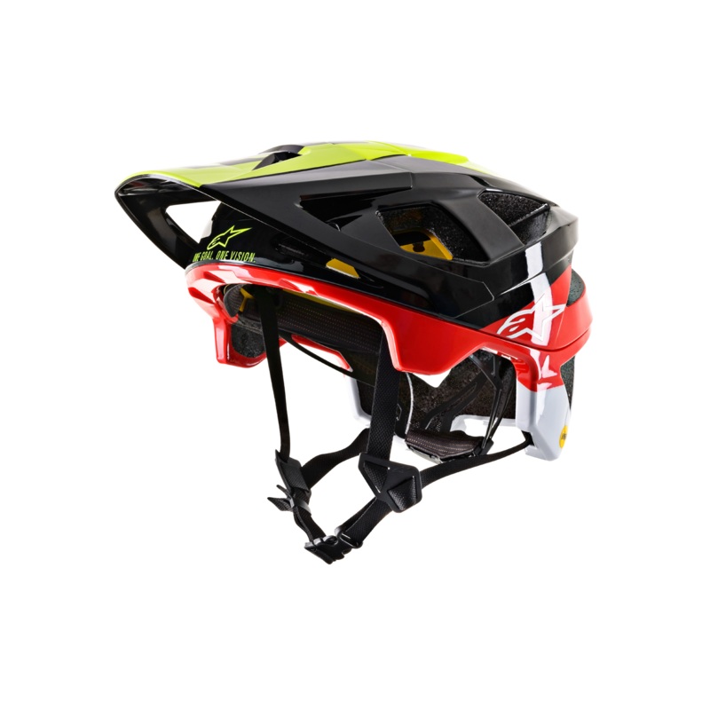 Casque Vector Tech Pilot Ce S Noir Jaune Fluo Rouge Brillant