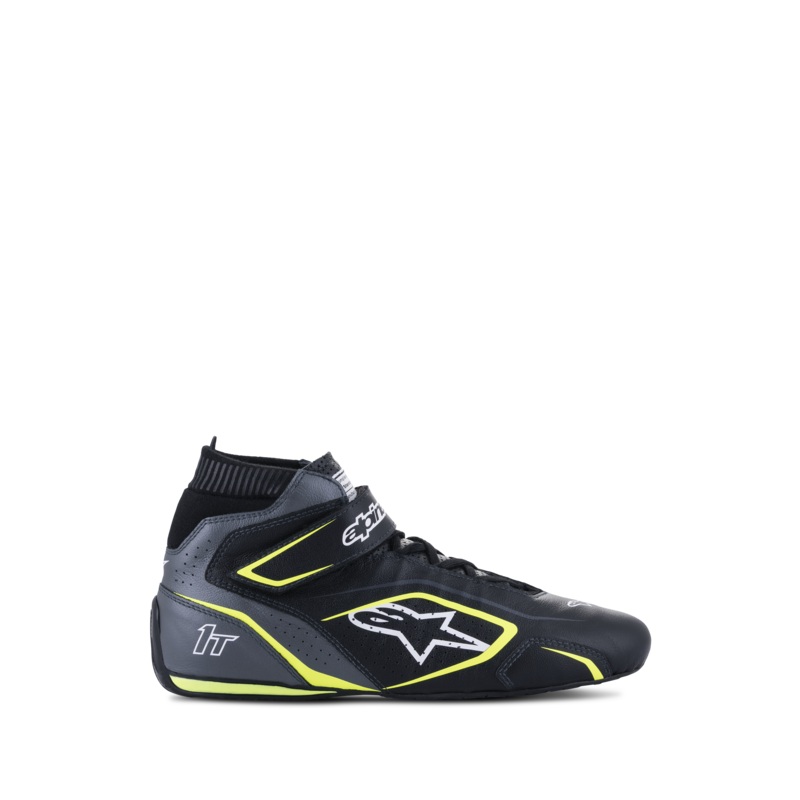 Chaussures Tech-1 T V3 FIA 5 Noir Gris froid Jaune fluo