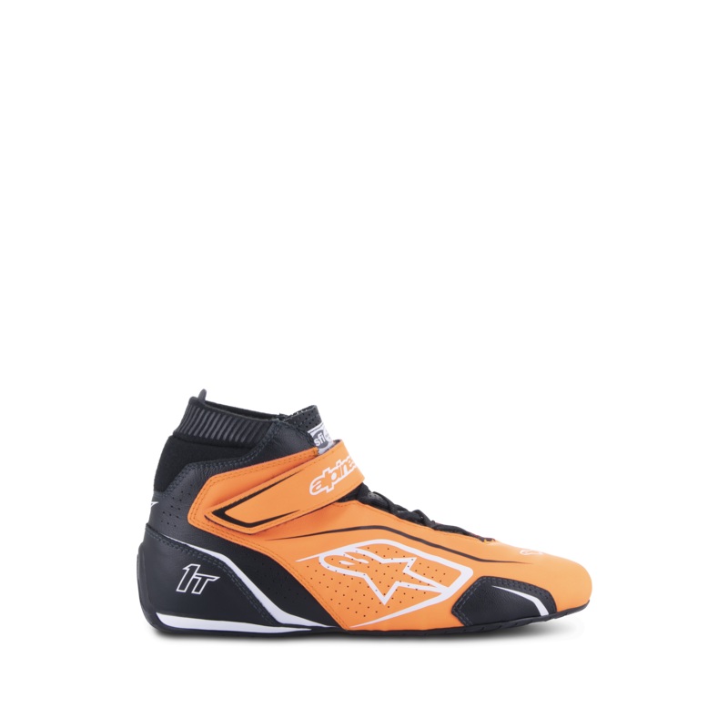 Chaussures Tech-1 T V3 FIA 5 Orange Fluo Noir Blanc