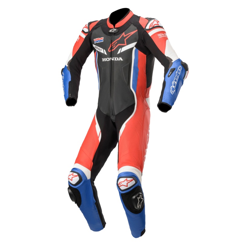 Combinaison Honda GP Pro V2 – Compatible Tech-Air – 1 Pice 44 Black Red Blue