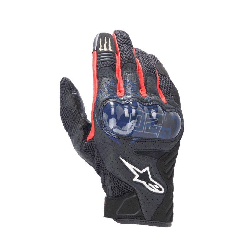 Gants De Monstres Fq20 SMX-1 Air V2  S Noir Bleu Rouge vif Vert