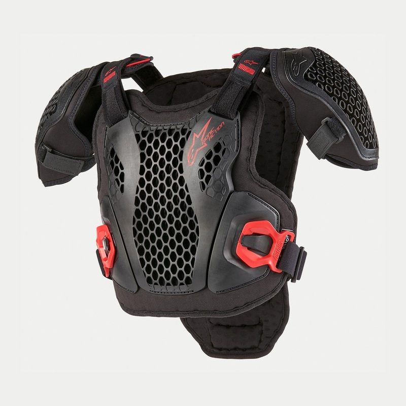 Protection De Poitrine Bionic Action Jeunes S/M Noir Rouge