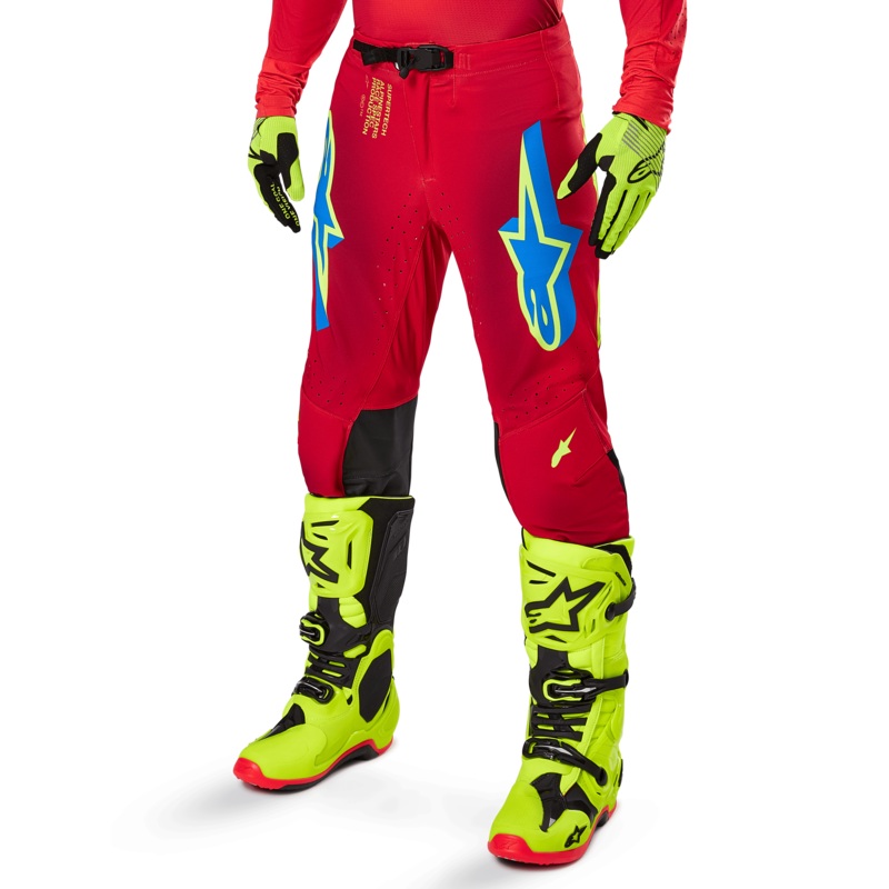 2025 Pantalon Supertech Maker 28 Rouge vif Jaune fluo