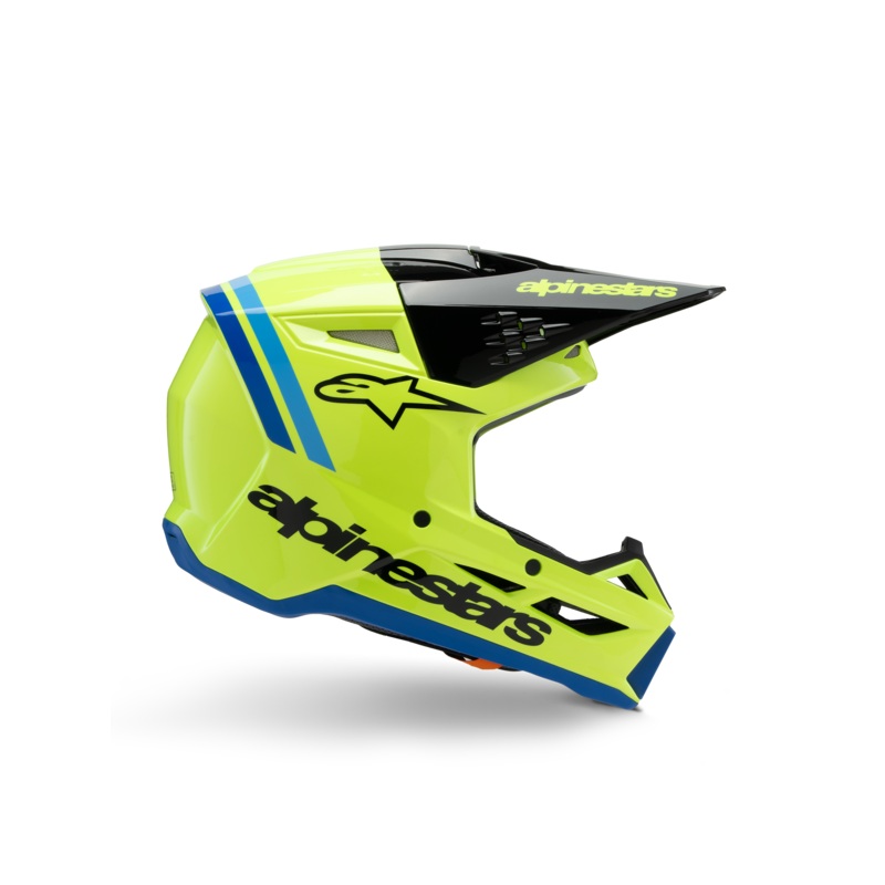 Casque Radium SM3 ECE06 Jeunes  YS Jaune Fluo Noir Bleu Gl