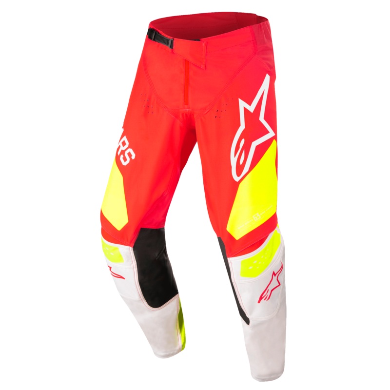 Pantalon Factory Techstar 28 Rouge Fluo Blanc Jaune Fluo