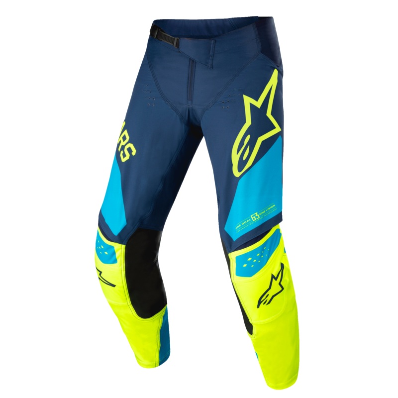 Pantalon Techstar Factory 28 Bleu fonc Jaune Bleu fluo No