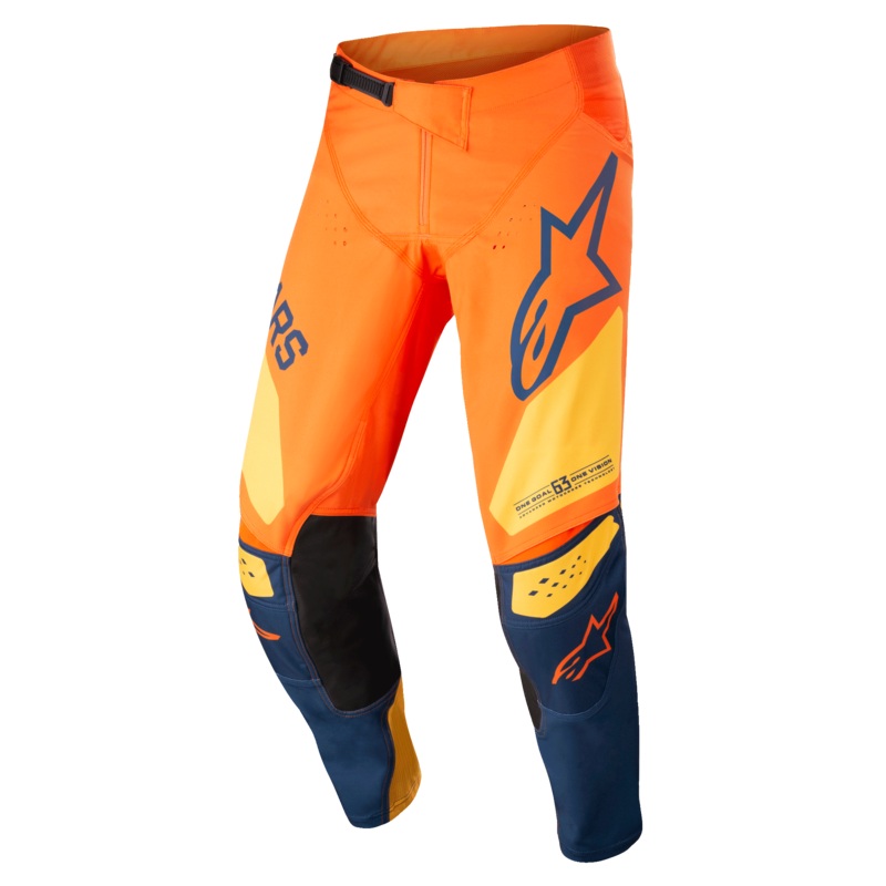Pantalon Techstar Factory 28 Orange Bleu fonc Jaune chaud