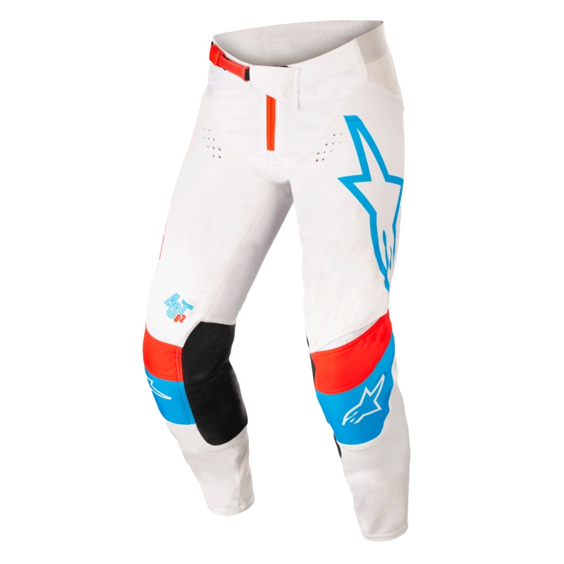 Pantalon Techstar Quadro 28 Blanc cass Bleu Non Rouge vif