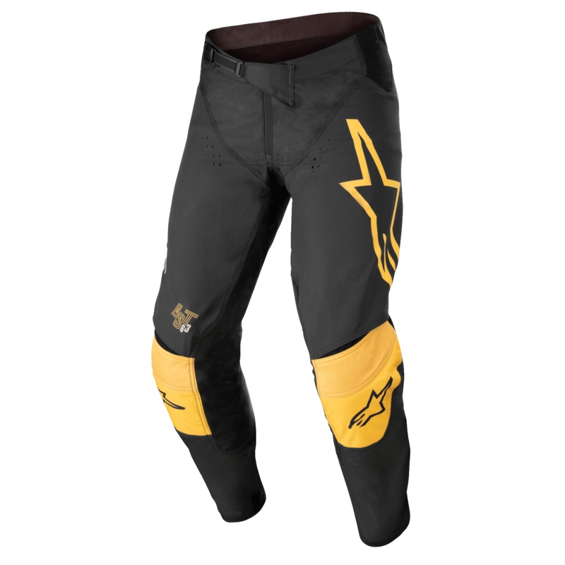 Pantalon Techstar Quadro 28 Noir Jaune Mandarine