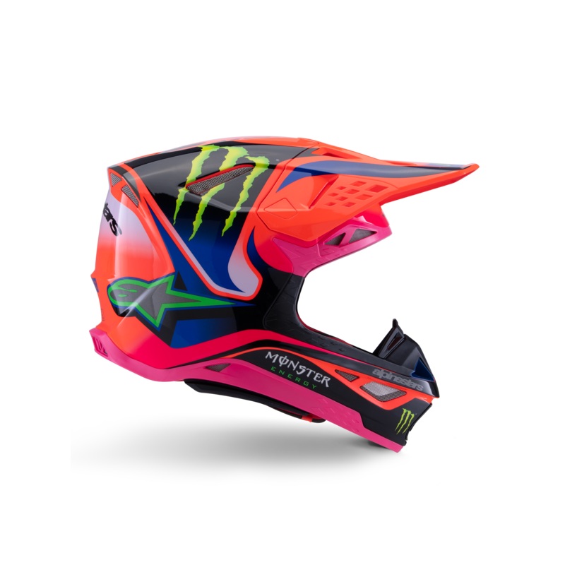 Supertech M10 Deegan Monster Casque ECE06 XS Orange Fl Pourpre Rose Fluo Gl