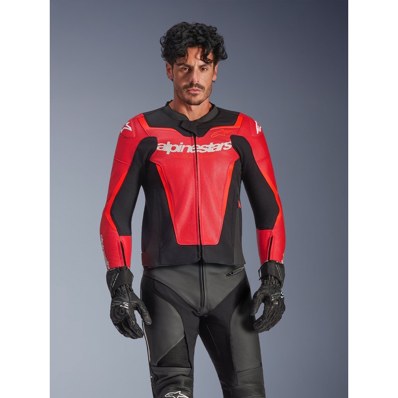 GP Force V2 Air Veste en cuir 46 Red Red Fluo