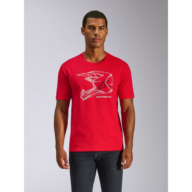 T-shirt Mx Helmet CSF XS Red