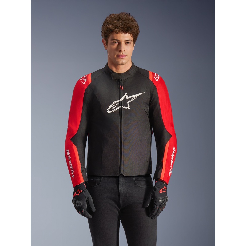 T-SPS V2 Waterproof Veste S Black Red Red Fluo
