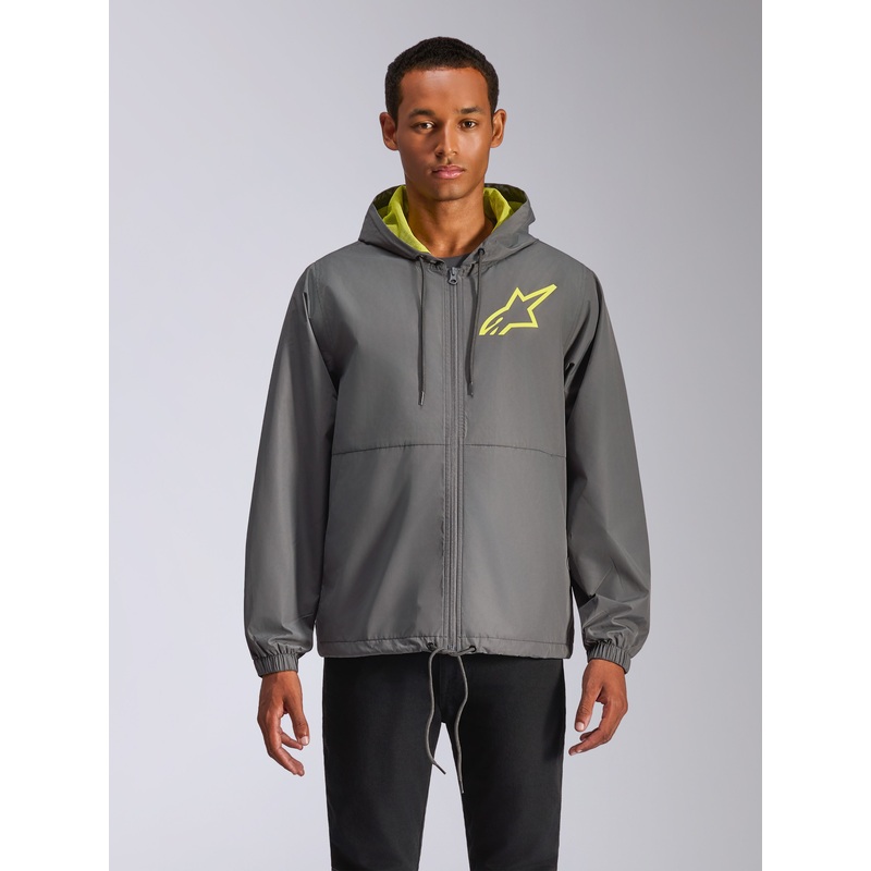 Veste Speeder Chromium Coupe-vent XS Charcoal Hi Vis Yellow