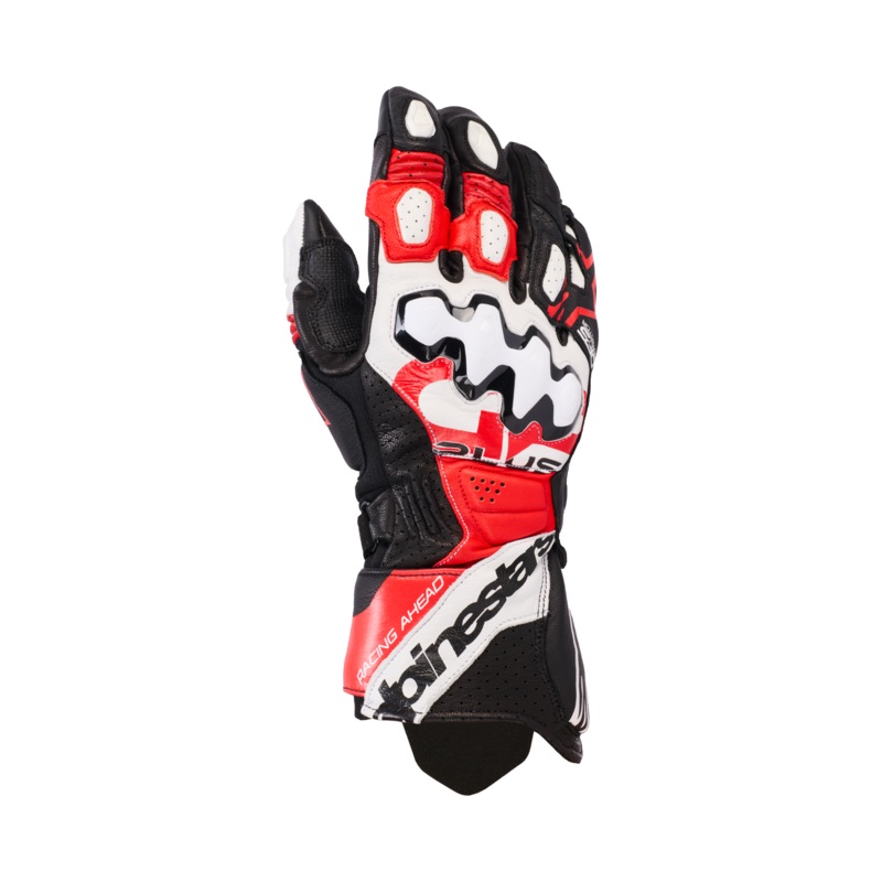 Gants En Cuir GP Plus R V3  XS Black White Bright Red